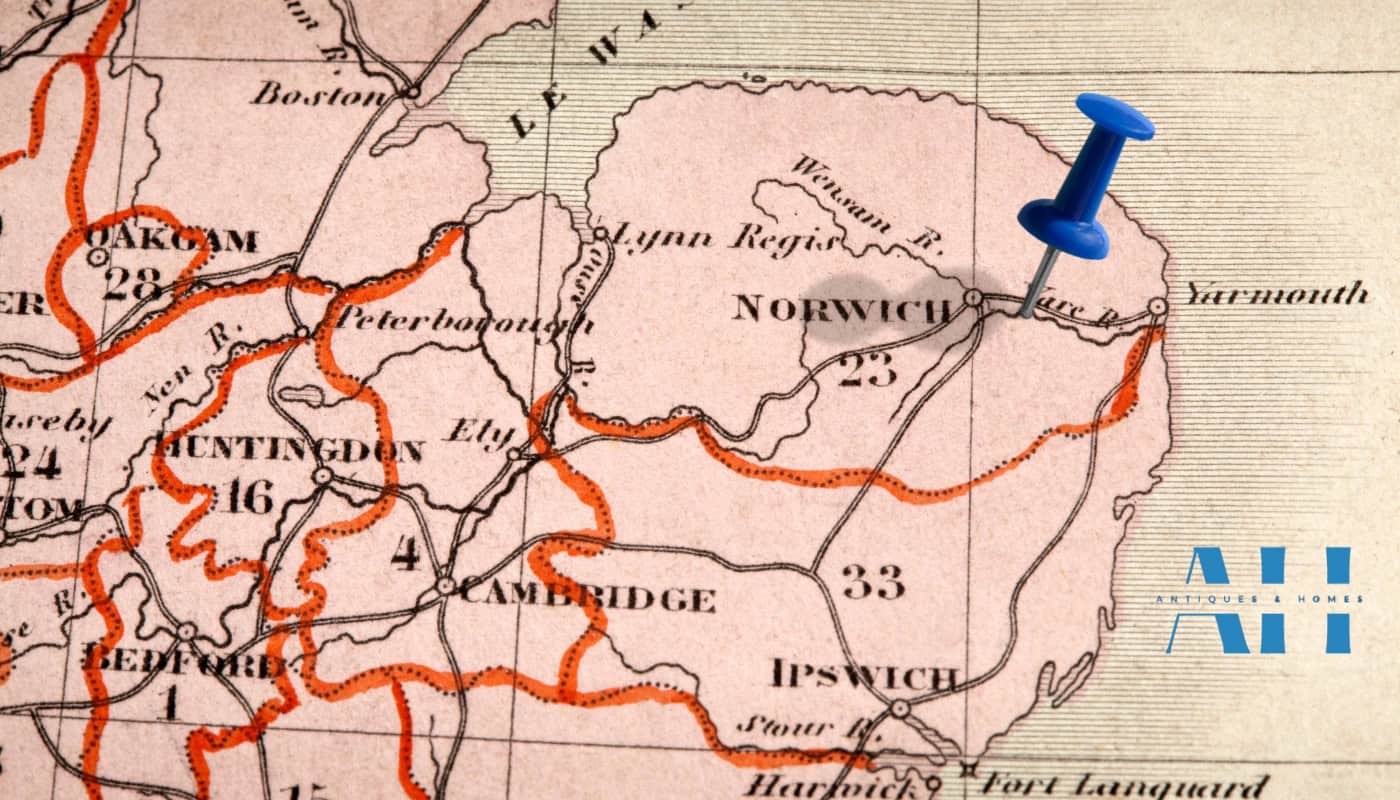 map of antiques and homes blofield norfolk