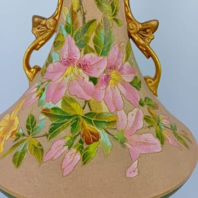 19th century hand painted vase