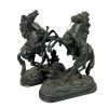 Pair of Spelter horse figurines early 20th century