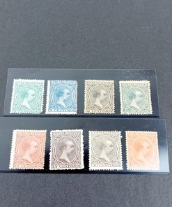 Alternative view of Spanish Stamps 1889: King Alfonso XIII Pelon Baby Head MH