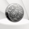 2016 Niue 2oz fine silver coin featuring a stylised Hawksbill turtle design with swirling shell detail and ocean bubbles, part of the Silver Taku series from the New Zealand Mint.