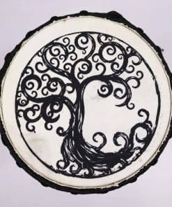 Alternative view of Tree of Life Wide Top Djembe Drum - 18cm
