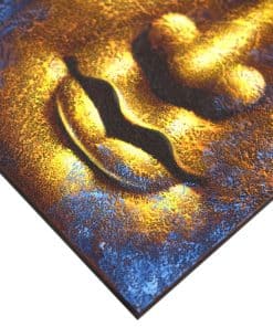 Alternative view of Buddha Lotus Flower Painting – Gold Face Design (80x60cm)