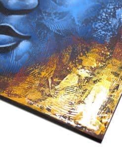 Alternative view of Abstract Buddha Painting – Blue Face Design (80x60cm)