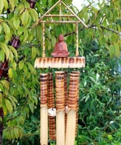 Alternative view of Bamboo  Buddha windchime 6 Tube Medium