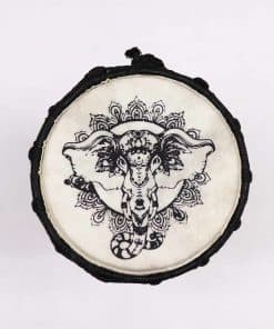 Alternative view of Elephant Wide Top Djembe Drum - 20cm