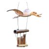 Handmade bamboo duck windchimes from Indonesia with natural coconut detail, approx. 1 metre long, eco-friendly and ideal for garden or home décor.