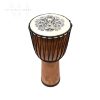 hamsa djembe drum with a wide top and patterned skin