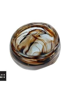Alternative view of Whitefriars Knobbly Bowl – Streaked Brown Lead Crystal