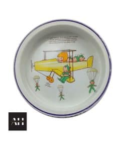 Shelley Babys Plate, Mabel Lucie Attwell illustrated nursery bowl, 1930s British pottery with colourful design, good vintage condition.