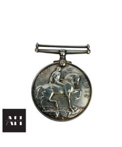 First World War Medal 1914–1918, solid silver WW1 service medal named to 46002 PTE F.D. Read North N.R.,