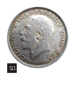 Alternative view of 1913 Half Crown, Sterling Silver George V Coin