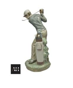 Alternative view of LLadro Golfer Figurine, Fine Porcelain Sports Sculpture