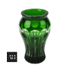 Side profile of Emerald Green Bohemian Vase showing elegant shape