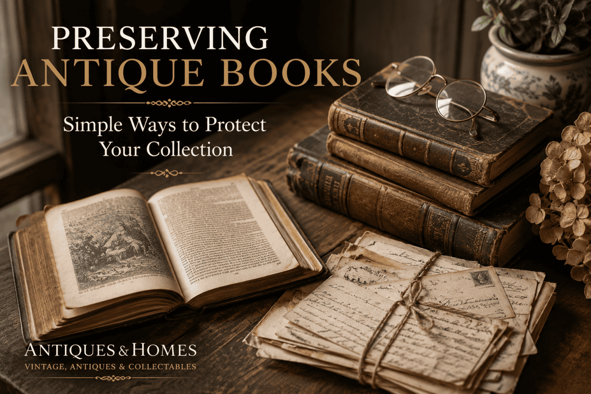 preserving antique books with vintage leather bound books historical letters and paper ephemera displayed on a wooden table