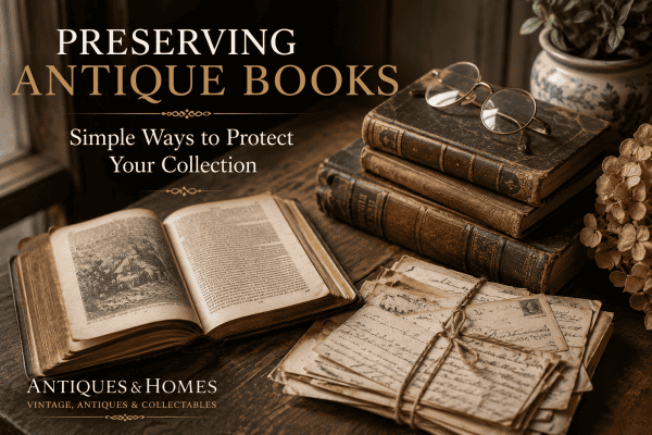 preserving antique books with vintage leather bound books historical letters and paper ephemera displayed on a wooden table